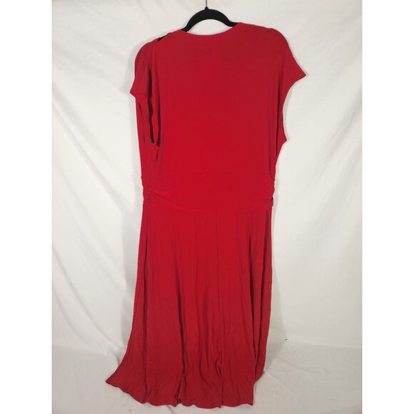 1940 NWT Loved Squared Womens Plus Dress Lipstick Red Pin-up Retro Valentines 2X - Picture 4 of 4